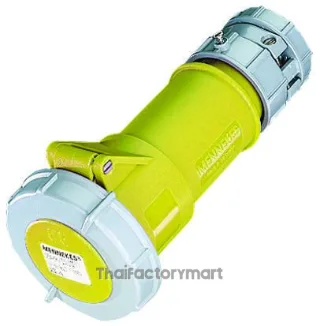 Mennekes PowerTOP Series, IP67 Yellow Cable Mount 3P Industrial Power Socket, Rated At 32A, 110V