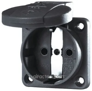 Mennekes Europe Mains Sockets Type F - German Schuko, 16A, Panel Mount, 230 V