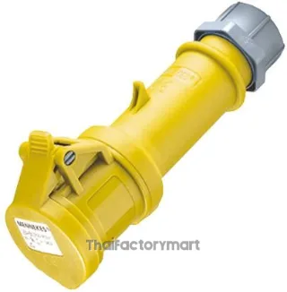 Mennekes ProTOP Series, IP44 Yellow Cable Mount 3P Industrial Power Socket, Rated At 16A, 110V