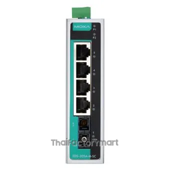 Unmanaged switch with 4 10/100BastT(X) ports, and 1 100BaseFX single-mode port with SC connector , -40- 75â„ƒ photo 2
