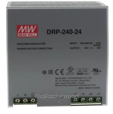 240W Din Rail Single O/P 24V 10A รูปที่ 2