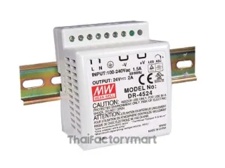 Mean Well DR-4512, DR DIN Rail Panel Mount Power Supply, 12V dc Output Voltage, 3.5A Output Current