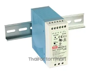 MDR-60-12, DIN Rail Power Supply, 86%, 12V, 5A, 60W, Adjustable