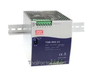 Mean Well TDR-960-48, DIN Rail Power Supply, 95%, 48V, 20A, 960W, Adjustable
