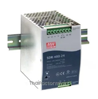 SDR-480P-48, Industrial DIN Rail Power Supply, 94%, 48V, 10A, 480W, Adjustable