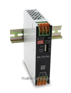 Mean Well XDR-120-48LA 120W AC/DC High-End Ultra Slim Industrial DIN Rail Power Supply, 48V Output, Lever-Actuated Terminal