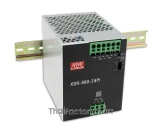 Mean Well XDR-960-48PI 960W AC/DC High-End Ultra Slim Industrial DIN Rail Power Supply, 48V Output, Push-in Terminal