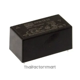 Mean Well MPM-15-12, PCB Mount Converter 15W 12V 1.25A
