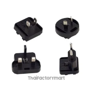 Mean Well AC plug-MIX2, Interchangeable Adapter Set, Euro Type C (CEE 7/16) Plug / UK Type G (BS1363) Plug / AU Type I Plug / US Type A Plug