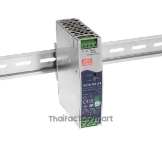 Mean Well WDR-60-5, DIN Rail Power Supply, 83.5%, 5V, 10A, 50W, Adjustable