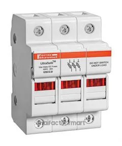 Fuseholder 600V, 30A, Class CC, 3 Pole, Light