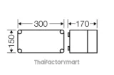 Mi 0101, ตู้พลาสติกไฟฟ้าฝาทึบ 150x300x170 mm IP 65 photo 2