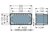 Mi 0101, ตู้พลาสติกไฟฟ้าฝาทึบ 150x300x170 mm IP 65 photo 3