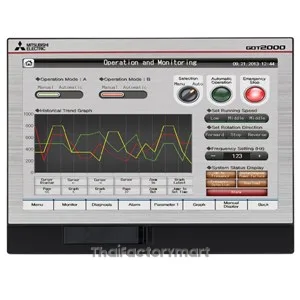 Mitsubishi GT21 Series GOT2000 Touch Screen HMI 7 in LCD 800 x 480pixels Silver รูปที่ 2