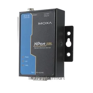 NPort 5130A : 1 port device server, 10/100M Ethernet, RS-422/485, DB9 male, 15KV ESD, 0.5KV serial surge, 12~48VDC, 0~60?C