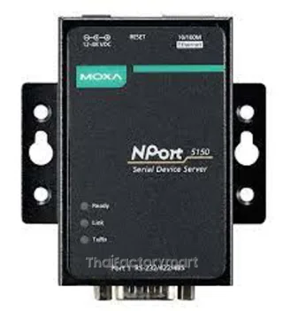 MOXA NPort 5150, 1-port device server, 10/100M ethernet, RS-232/422/485 DB9 male, 12-48 VDC, 0-55°C