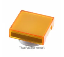 CAP PUSHBUTTON SQUARE YELLOW