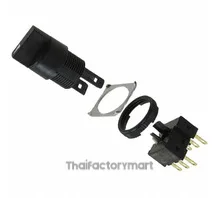 Selector switch complete, dia. 16 mm, non-illuminated, lever type, round, 2 notches, manual reset, IP65, DPDT contact block, solder terminal