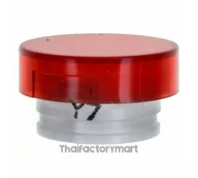 CAP PUSHBUTTON ROUND RED