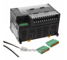 PLC, 24 VDC supply, 24 x 24 VDC inputs, 16 x PNP outputs 0.3 A, 4 x analog inputs, 2 x analog outputs, 20K steps program + 32K words data memory
