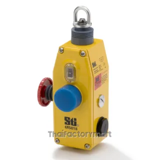 Safety rope pull E-stop switch, up to 40m, 2 NC + 1NO, M20 wiring entry (3x)