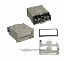 Time counter, 1/32DIN (48 x 24 mm), self-powered, LCD, 7-digit, 999999.9h / 3999d23.9h, VDC input, grey case