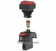 PILOT LIGHT SQUARE RED 24VAC/DC