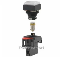 PILOT LIGHT SQUARE WHT 24VAC/DC