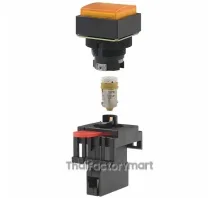 PILOT LIGHT SQUARE YLLW 110VAC