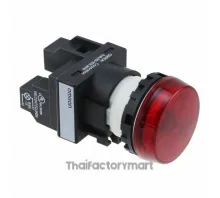 Indicator M22N flat, cap color red, LED red, LED voltage 24 VDC