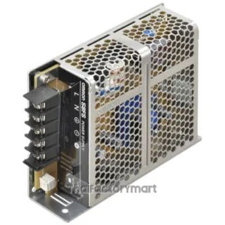 Covered type, 100 to 240 VAC, Power rating 50 W, Output: 24 V, Terminal block facing forward (Screw terminal), Harmonic current emissions