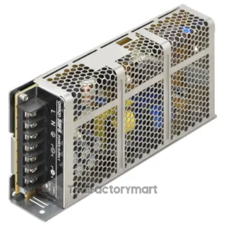 Covered type, 100 to 120 VAC/ 200 to 240 VAC, Power rating 150 W, Output: 24 V, Terminal block facing upward (Screw terminal), Harmonic current emissions