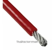 PVC COVERED STL ROPE RED 1/8"