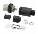 M12 4-pin, straight female screw connector, for 5-6mm cable รูปที่ 1
