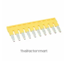 Connector / Cable / Accessory, Cross bar for terminal blocks 4.0 mm? screw models, 10 poles, Yellow color