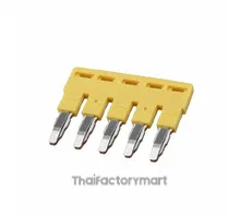 Connector / Cable / Accessory, Cross bar for terminal blocks 4.0 mm? screw models, 5 poles, Yellow color