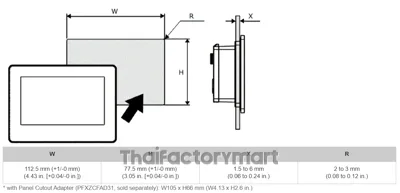 4.3" TFT Color LCD RS-232 DC24V รูปที่ 5
