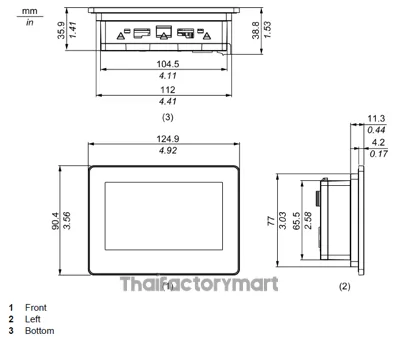 4.3" TFT Color LCD RS-232 DC24V รูปที่ 4