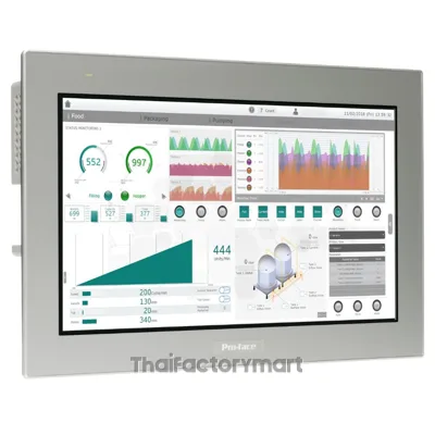 PFXST6600WAD , 12"W touch panel display, 2COM, 2Ethernet, USB host&device, 24VDC รูปที่ 2