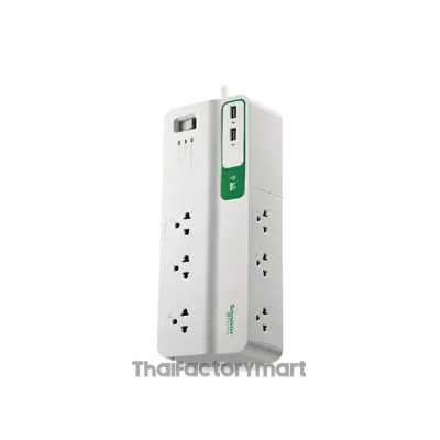 APC อุปกรณ์รางปลั๊กกันไฟกระชาก รุ่น PMS63U-TH Performance SurgeArrest 6 Outlet 3 Meter Cord with 5V, 2.4A 2 Port USB Charger 230V (เต้าเสียบ 6 ช่อง สายไฟยาว 3 เมตร USB 2 พอร์ต) photo 2