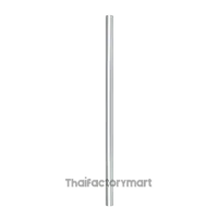 POLE22-0500AN22mm dia, 500mm aluminum pole, 2 screws included - no threads, silver