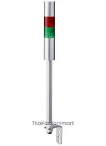 LR LED Pre-Configured Beacon Tower With Buzzer, 2 Light Elements, Green, Red, 24 V dc