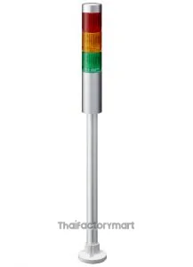 LR LED Pre-Configured Beacon Tower, 3 Light Elements, Amber, Green, Red, 24 V dc