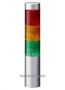 LR LED Pre-Configured Beacon Tower, 3 Light Elements, Amber, Green, Red, 24 V dc