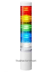 LED Tower Light Ø50mm, 24VDC, No Flashing/Buzzer,