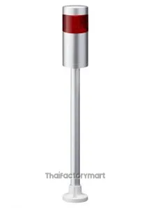 LR LED Pre-Configured Beacon Tower, 1 Light Elements, Red, 24 V dc