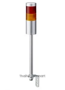 LR LED Pre-Configured Beacon Tower, 2 Light Elements, Red/Yellow, 24 V dc