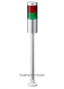 LR LED Pre-Configured Beacon Tower, 2 Light Elements, Red/Green, 24 V dc