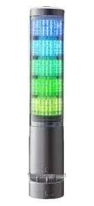 Tower Light, Ø60mm, LED, Buzzer 24VDC, Silver,
