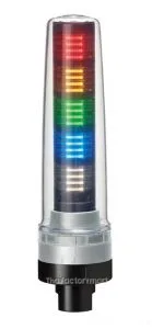Tower Light, Ø70mm, Gray, 24VDC, RYG, M12,